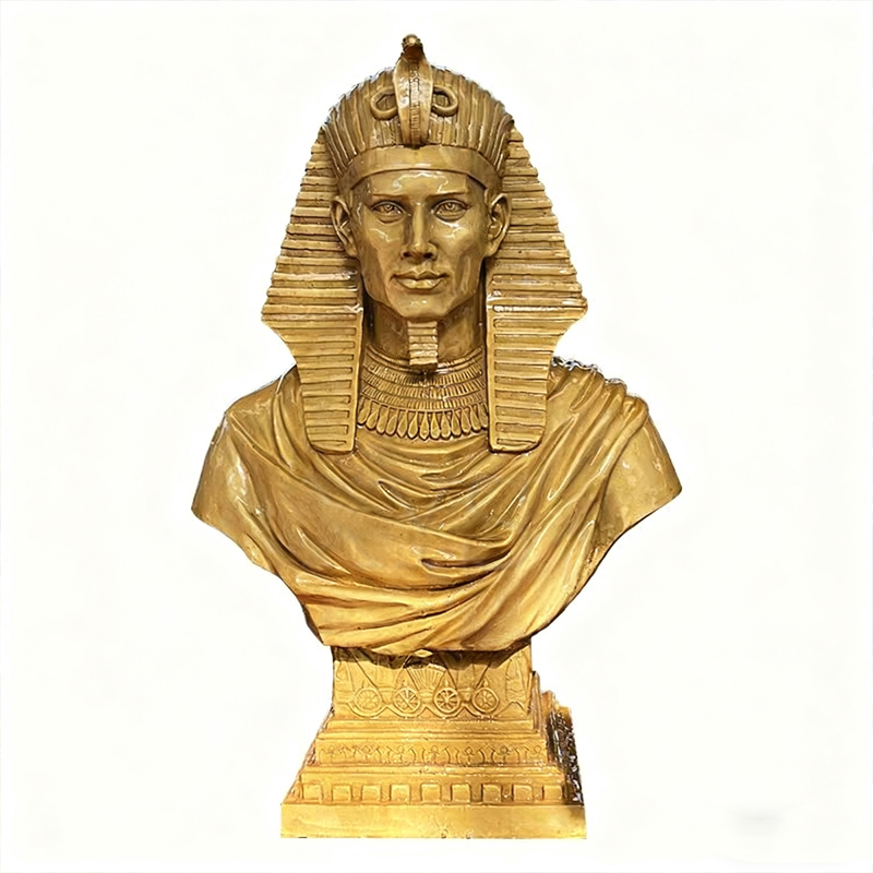 Fibreglass Humani Sculpturae aurei Aegyptii Pharaonis Bust