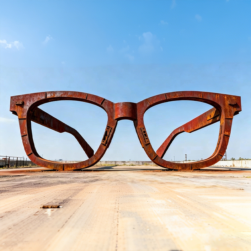 Tempestas Steel Giant Eyeglasses sculpturae