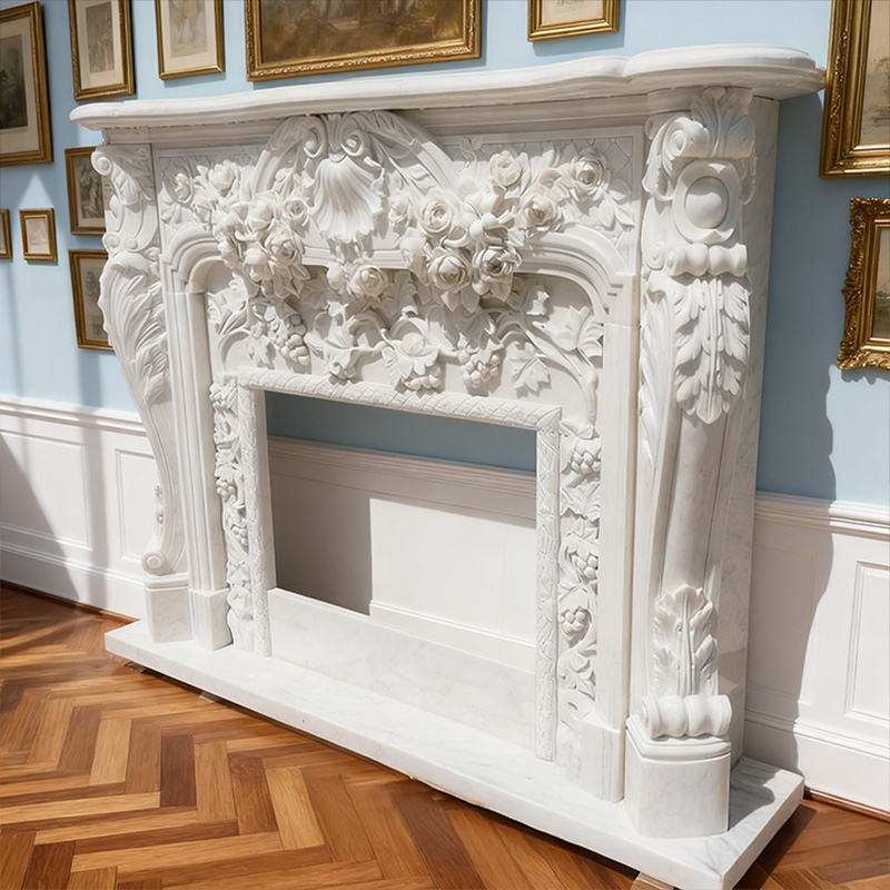 Marmor Functional Fireplace Mantel Sculpture