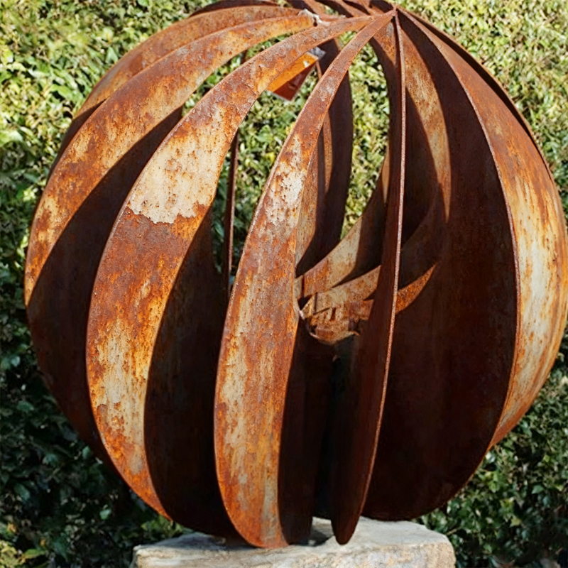 Cavum-Sphaerica Tempestas Steel Decorative Sculptura