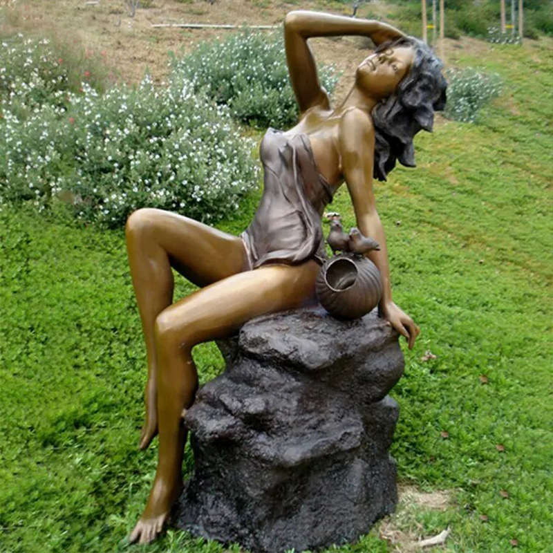 Vita contemporanea-Size Sculptura aenea nude Female Sculptura