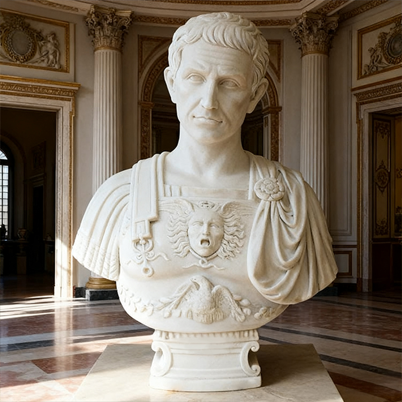 Roman-Style Marmor Sculptura Humanum Bust