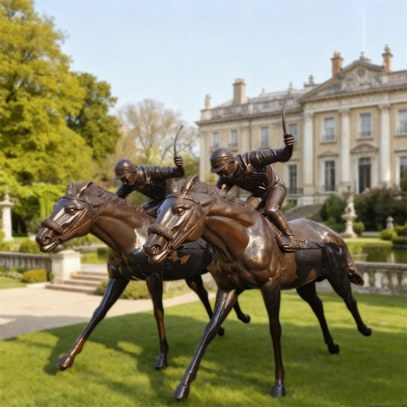 Ejice Aevum Equum Racing Sculpture - Equestrian Theme