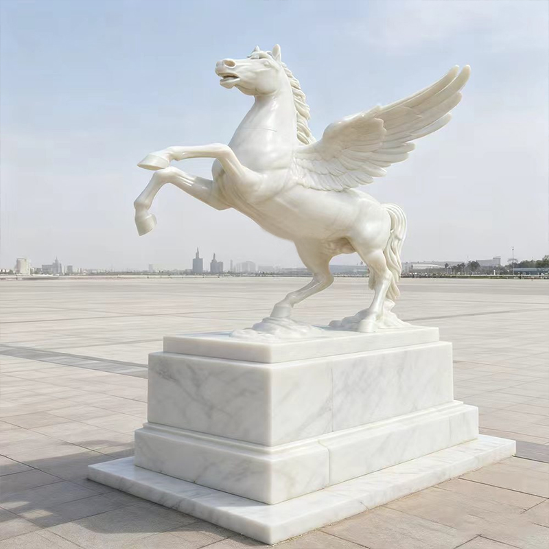 Marmor animal Pegasus Sculpture