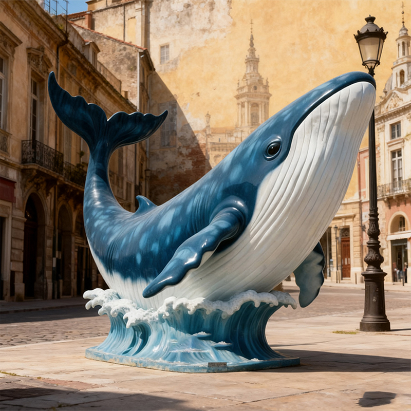 Fibreglass Blue Whale Sculpture