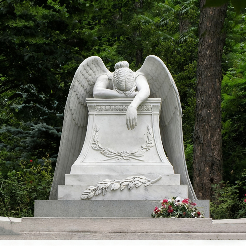 Inclinatus Angelus Marmor Tombstone