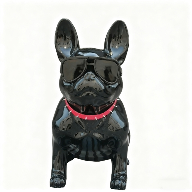 Trendy Street-Style French Bulldog Fibreglass Decorative Sculpture