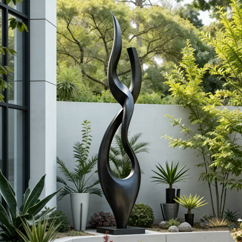Nigra Flamma Matte Abstract Sculpture