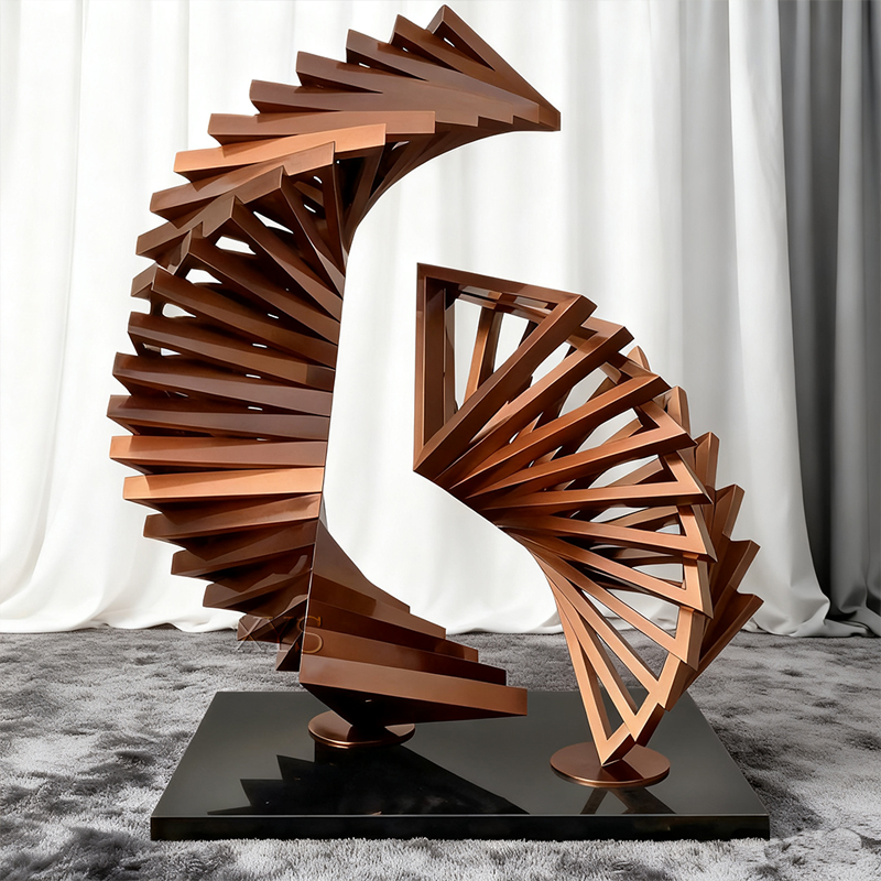 Aere Spiral Abstract Stratum Slice Sculpture