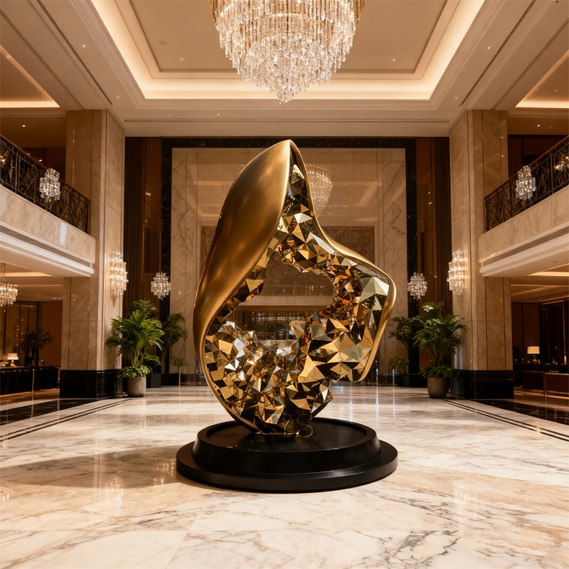 Aurea Vortex Lux-Luxuria Abstract Sculptura