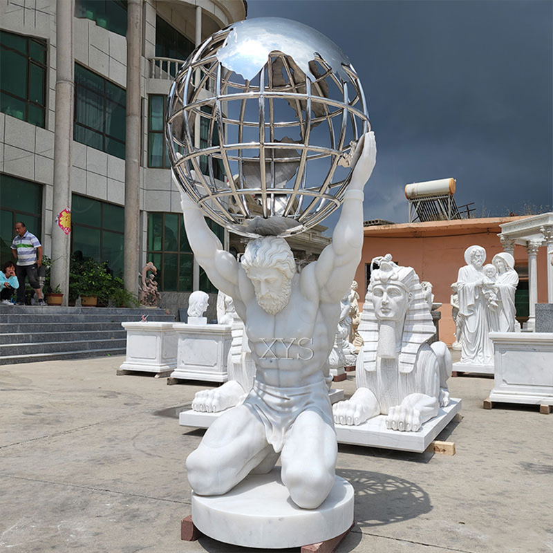 Atlas Stone-Sculptus Globe Sculpture