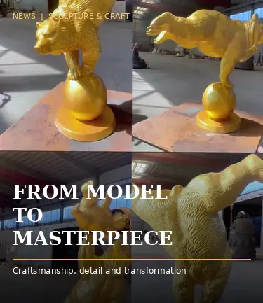 Quomodo Circus Ursus aeneus Sculptura factus pro Tea Room Novi Eboraci?